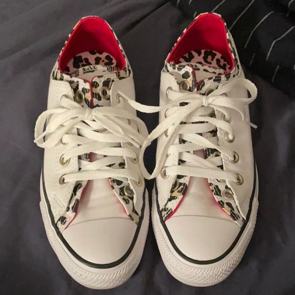 Red & leopard converse